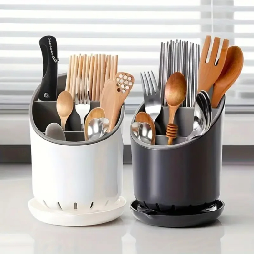 1pc Besteck Lagerung Halfter Kunststoff Abtropffläche Ablauf Behälter Trocknen Gestell Geschirr Tisch Messer Löffel Gabel Container Küche Werkzeug