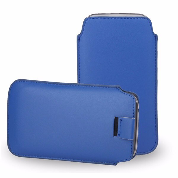 Per iPhone 5 S 5 SE 5SE 5C Caso Universale Pull Tab DELL'UNITÀ di elaborazione Del Sacchetto di Cuoio Sacchetti Del Telefono Caso Per Apple iPhone SE 5 5 S 5SE 5C c di Protezione: dark blue