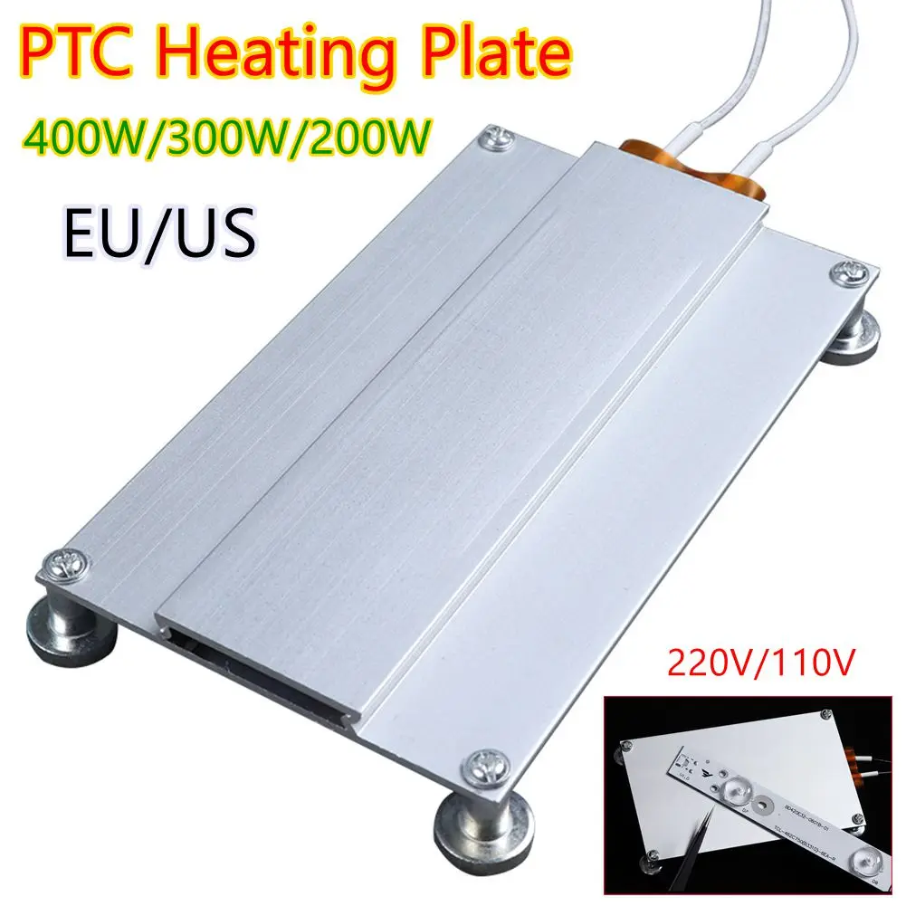 Chip de placa calefactora PTC de 400W y 110V, Bola de soldadura BGA, removedor de LED de aluminio dividido, estación de soldadura de 300W y 220V, herramienta de placa de demolición