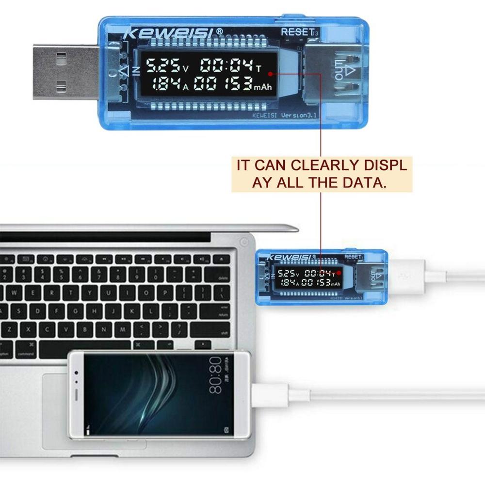 Accumulatori E Caricabatterie Di Riserva di Tensione di Corrente Capacità Tester LCD USB RIVELATORE Portatile Accumulatori E Caricabatterie Di Riserva Tester Per Le Fabbriche Uso Personale