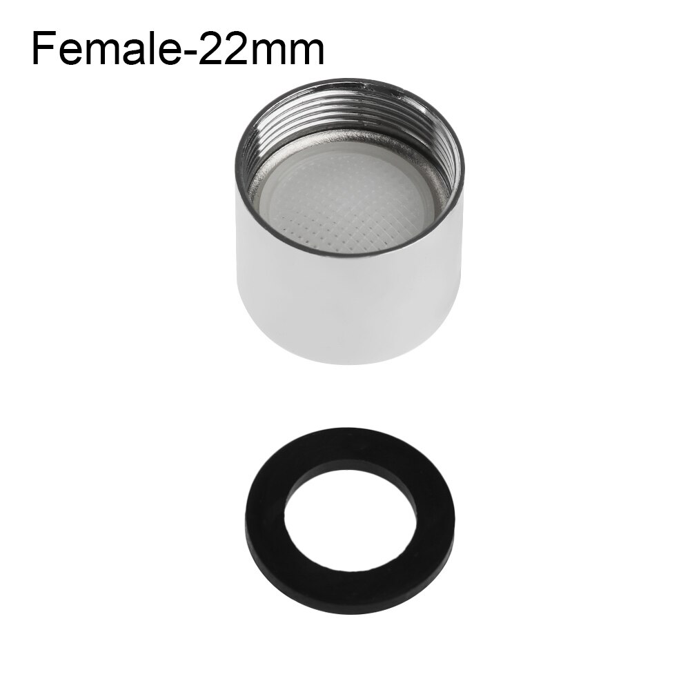 Tap Aerator Connector Metal Outside Inside Thread Water Saving Adaptor Kitchen Faucet 16/18/20/22/24/28/mm to 22mm with Gasket: Female-22mm
