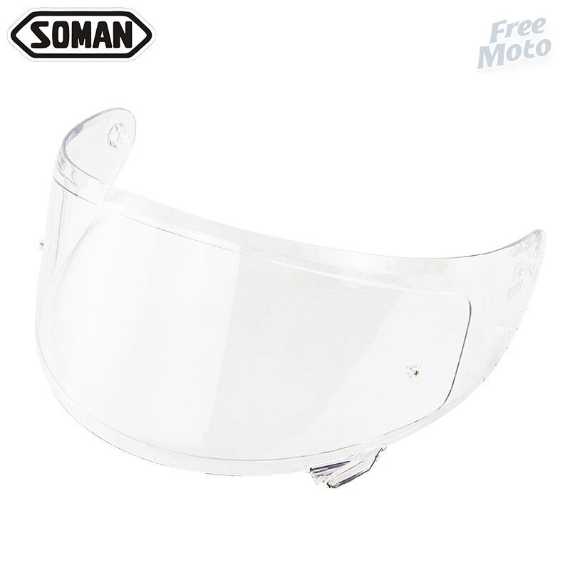 SOMAN-visera solar para casco de motocicleta SOMAN 961 X7 X8, protección solar UV, antideslumbrante, accesorios para casco de motocicleta: Transparent sheet