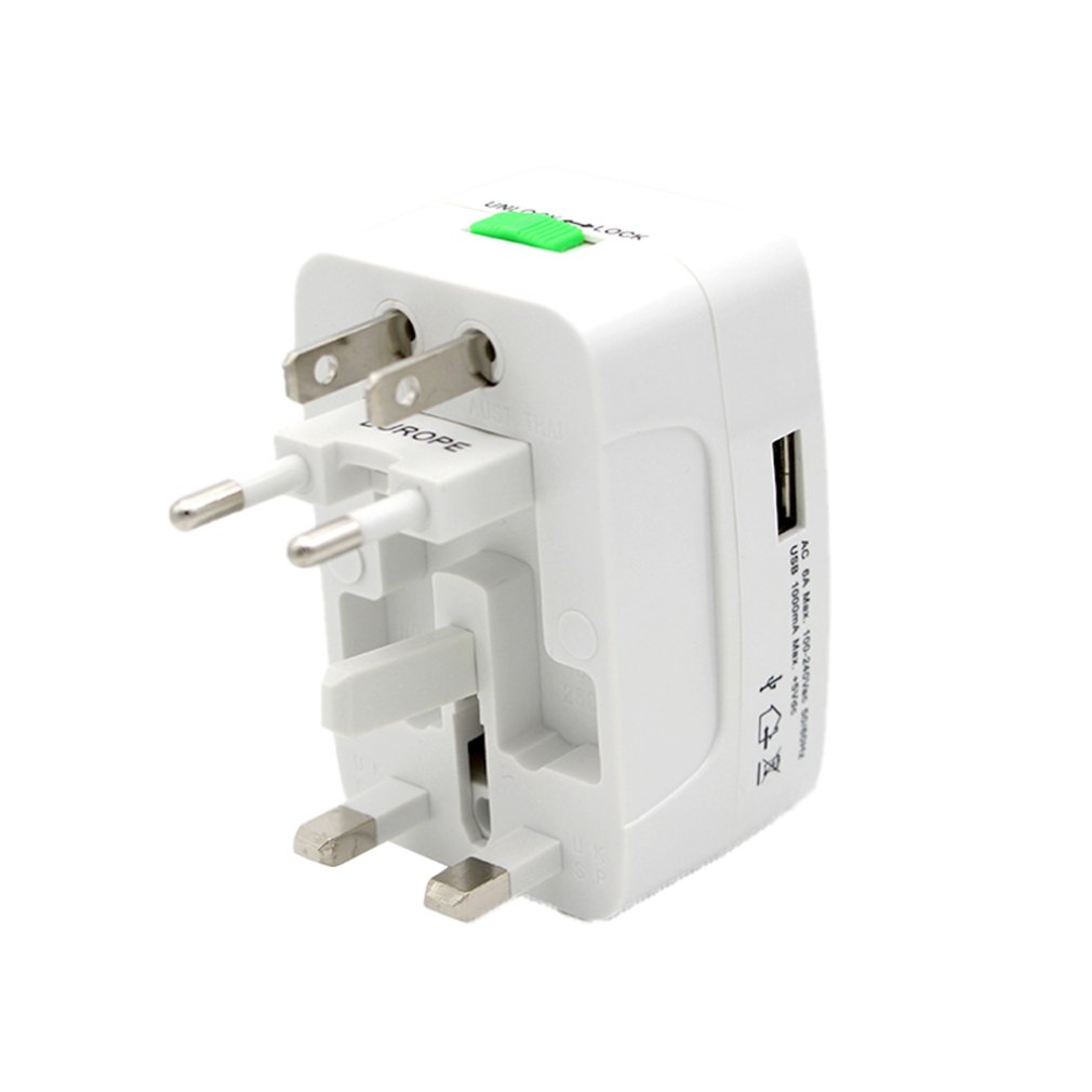 Elektrische Plug Power Socket Adapter International Travel Adapter Universal Travel Socket Usb Power Charger Converter Eu Uk Us Au