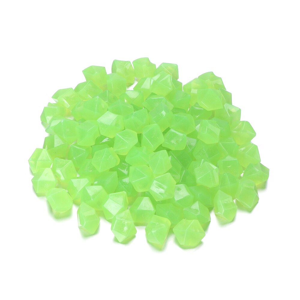 Pierre de résine lumineuse en forme irrégulière 14mm, 300 pièces/paquet, pierres colorées de décoration pour jardin et aquarium: Color  7