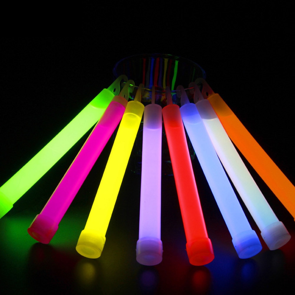 Barra luminosa de 6 pulgadas para productos químicos, barra de luz multicolor para decoración de emergencia, acampada, fiestas, clubes, suministros químicos fluorescentes, 10 unids/lote