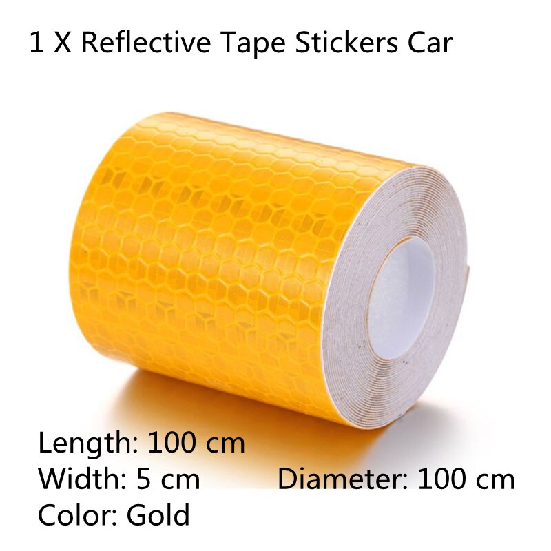 1Pcs/4Pcs Reflective Safety Warning Strip Tape Car Door Bumper Reflector Stickers Decal: L