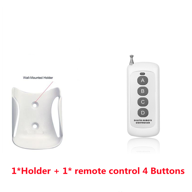 Universal 433Mhz Wireless RF Remote Control Learning Code Transmitter 2/4/6/8 Button Long Range For Smart HomeGarage Door Opener: 4CH add Holder