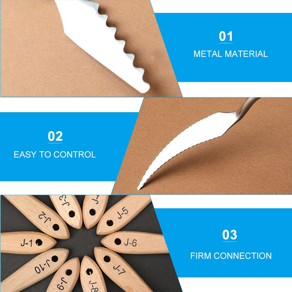 10 Pcs Practical Oil Painting Scrapers Metal Painting Spatula Art Painting Supplies