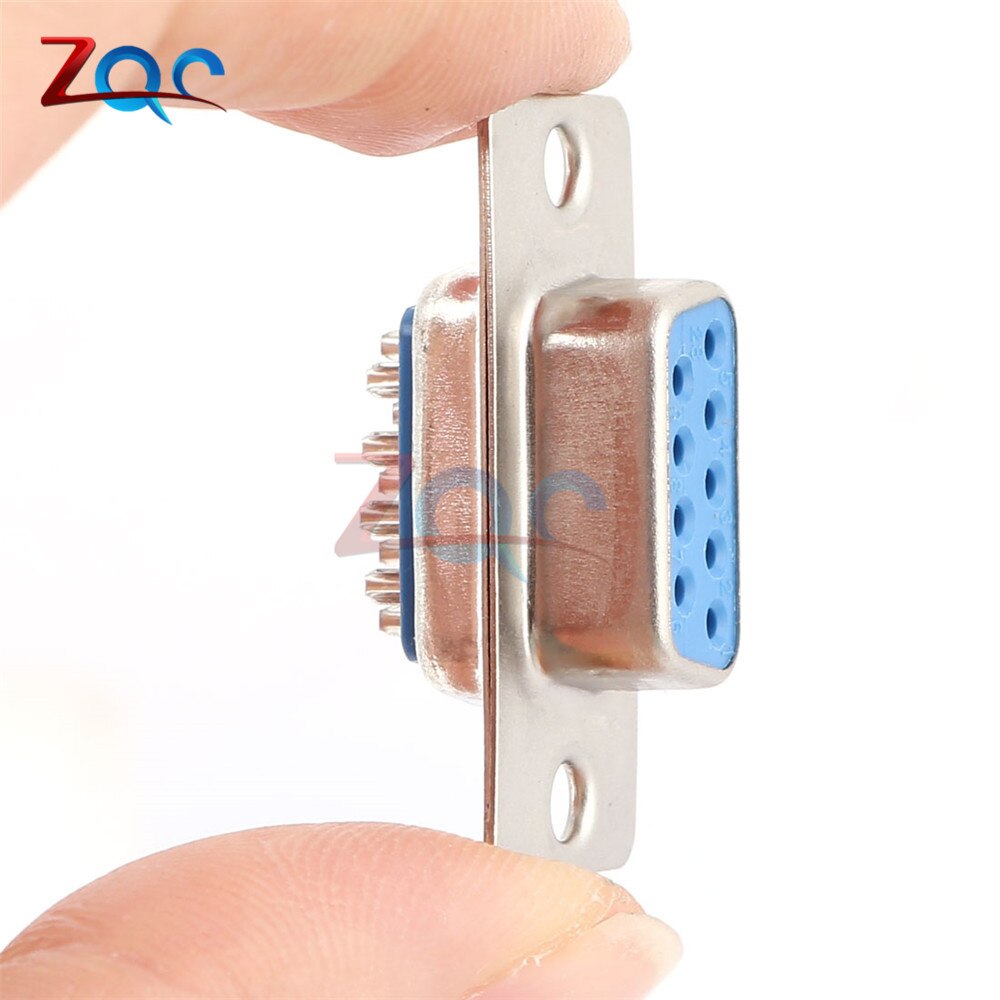 10PCS RS232 DB9 Connector Serial VGA 9 Pin Female 2 Rows Solder Type Plug D-SUB Male Plug Socket Connector