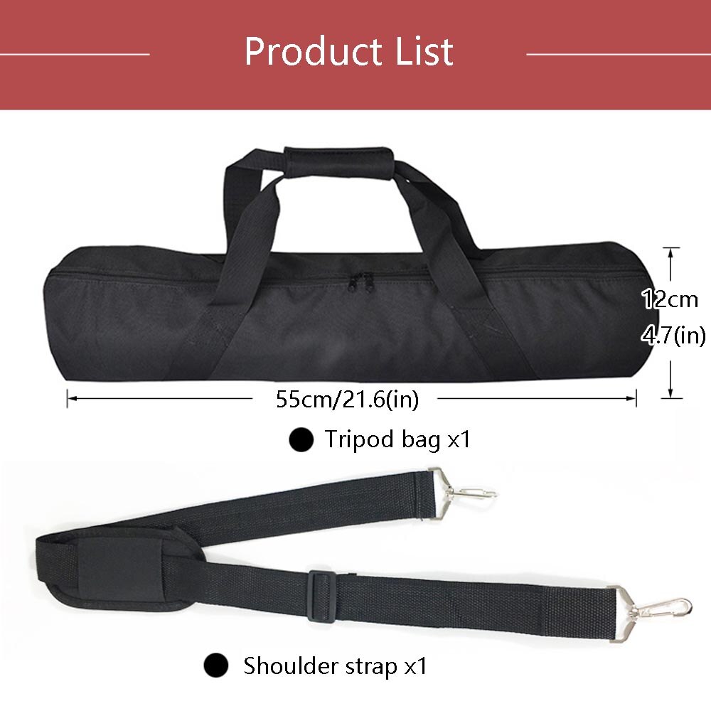 Thickened 55-120cm Light Stand Tripod Monopod Camera Case Portable Monocular Telescope Fishing Rod Box Oxford Cloth Photo Bag: 55cm