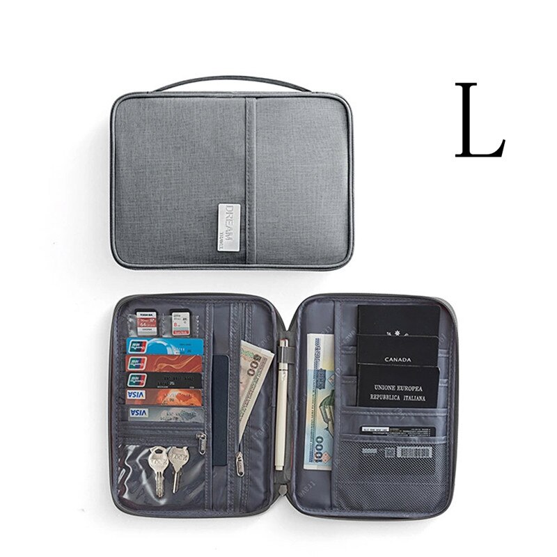 Sports Bag For Passport Cover Holder Card Package Credit Card Holder Wallet Organizer Sports Hiking Camp Document Bag