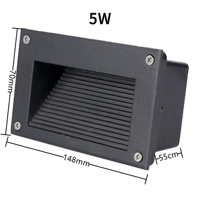 draussen LED Treppen Licht Wasserdichte Einbau Begraben Lampe 5W7W10W Pfad Garten Fußweg Villa LED Zauberstab Schritt Garten Scheinwerfer 85- 265V: 5W / kalt Weiß