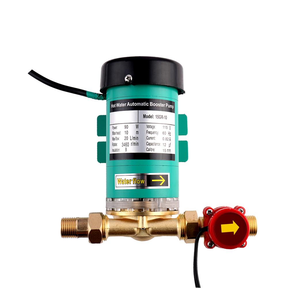 SHYLIYU 115/230V Water Circulating Pump 90w Shower Booster Pump 15GR-10 0.75“Outlet Portable Home Sprinkler Small Water Pump