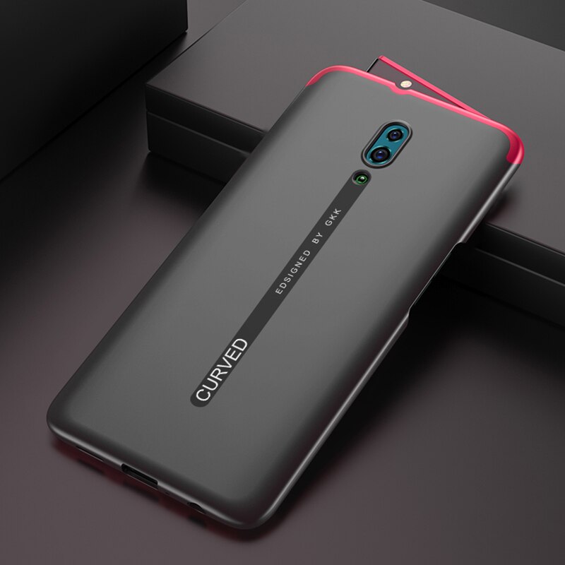 GKK Slim Original Case For OPPO Reno 2 ace Case 2 in 1 Full Protection Anti-knock Back Matte PC Cover for OPPO Reno 2 ace Coque: OPPO Reno 2 / Red Black