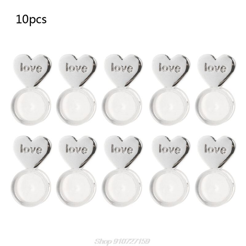 10Pcs Hart Liefde Magie Oorbel Lifters Oorbel Liften Backs Verstelbare Hypoallergeen Oorbel Noten Oorlel N27 20
