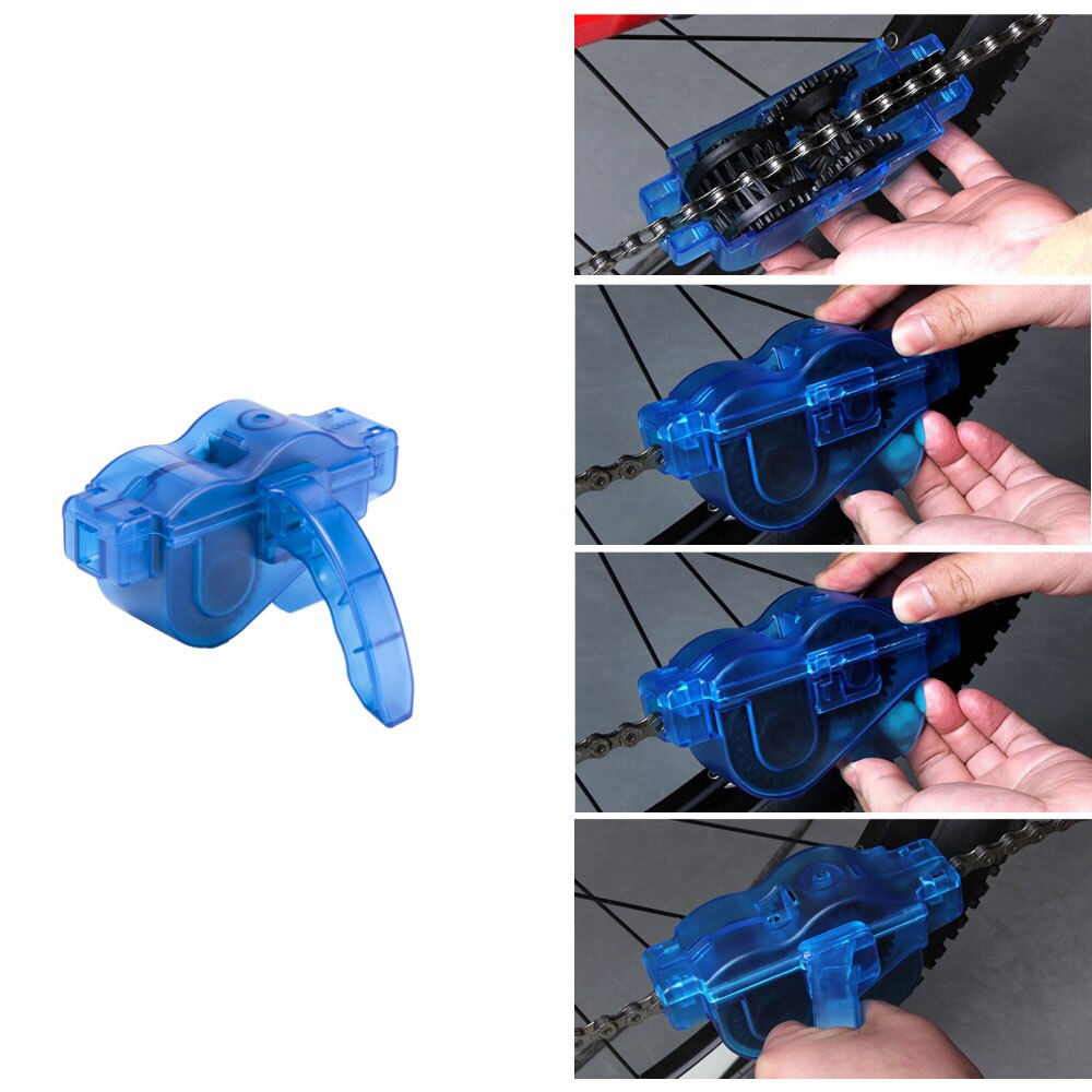 Fiets chain cleaner set scrubber borstels cleaning kit mountainbike wassen tool fietsen chain protector