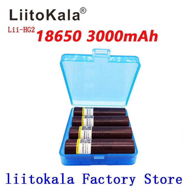 Liitokala Lii-HG2 3000Mah 18650 Batterij Oplaadbare Batterijen Power 30A Hoge Ontlading + Doos