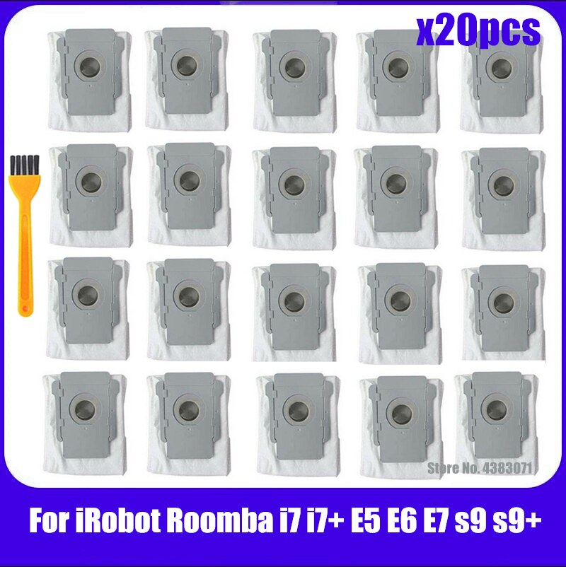 Multi-sæt erstatningsposer til snavsbortskaffelse til irobot roomba  i7 i7+ e5 e6 e7 s9 s9+  støvsugerdele til støvsugerposer: No7