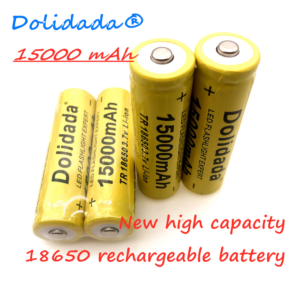 1-10pcs Brand 18650 battery 3.7 V 15000 mAh Rechargeable lithium battery High capacity battery for flashlight