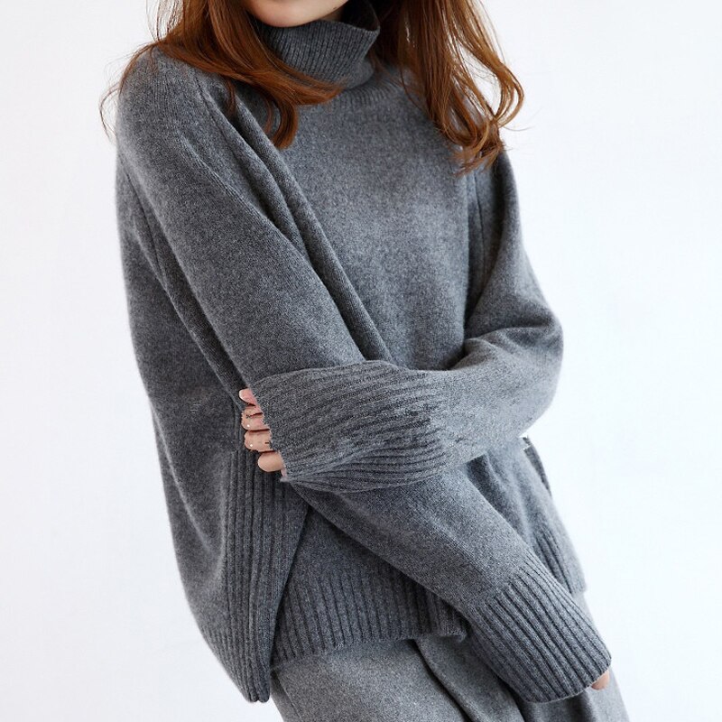 Damer turtle neck gensere kvinnelige langermede gensere ull jenter turgenser