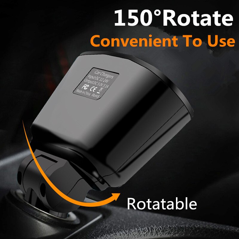 3.1a -facher usb-kfz-ladeadapter für iphone, xiaomi, samsung, huawei, zigarettenanzünderbuchse, schnellladefunktion