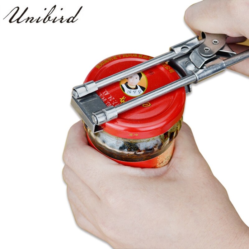 Unibird Verstelbare Rvs Blikopener Lange Jar Tin Cap Opener Handleiding Remover Afdichting Fles Deksel Keuken Accessoires Gadget