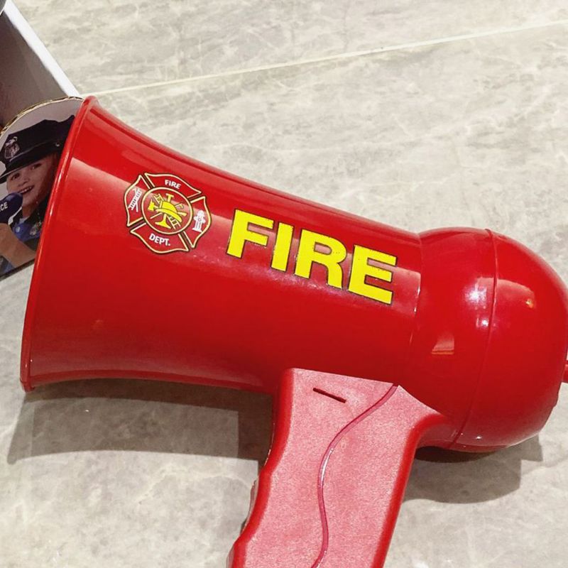 Fire Fighting Megaphone for Kids Pretend Firemen Portable Hand Speaker Toys