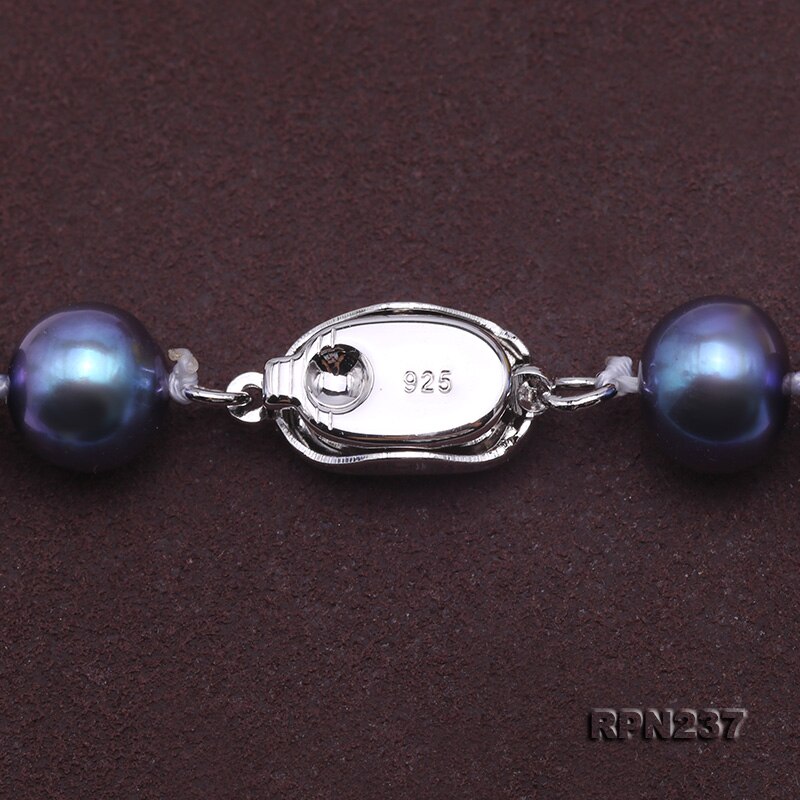 JYX Choker Parel Ketting vrouwen Zwarte Parel Ketting 7-8mm Gekweekte Zoetwater Parel Ketting 18 "vrouwen ketting sieraden