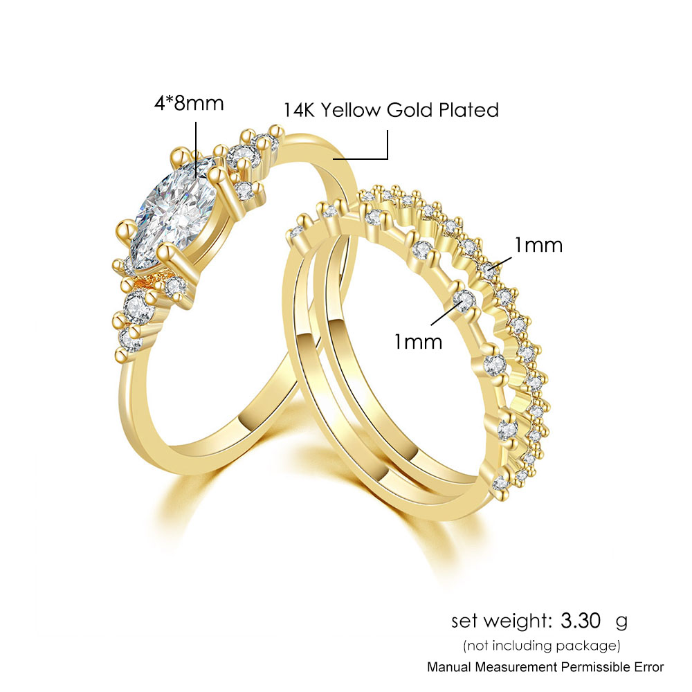 Anillos de tendencia Noble de Color dorado estilo INS para mujer, anillos delicados de dedo Midi de circón Lux de entrada para niña, joyería de aniversario KAR229