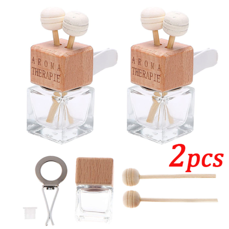 8Ml Auto Luchtverfrisser Parfum Clip Lege Glazen Fles Geur Ornament Uitlaat Diffuser Lege Etherische Olie Glas
