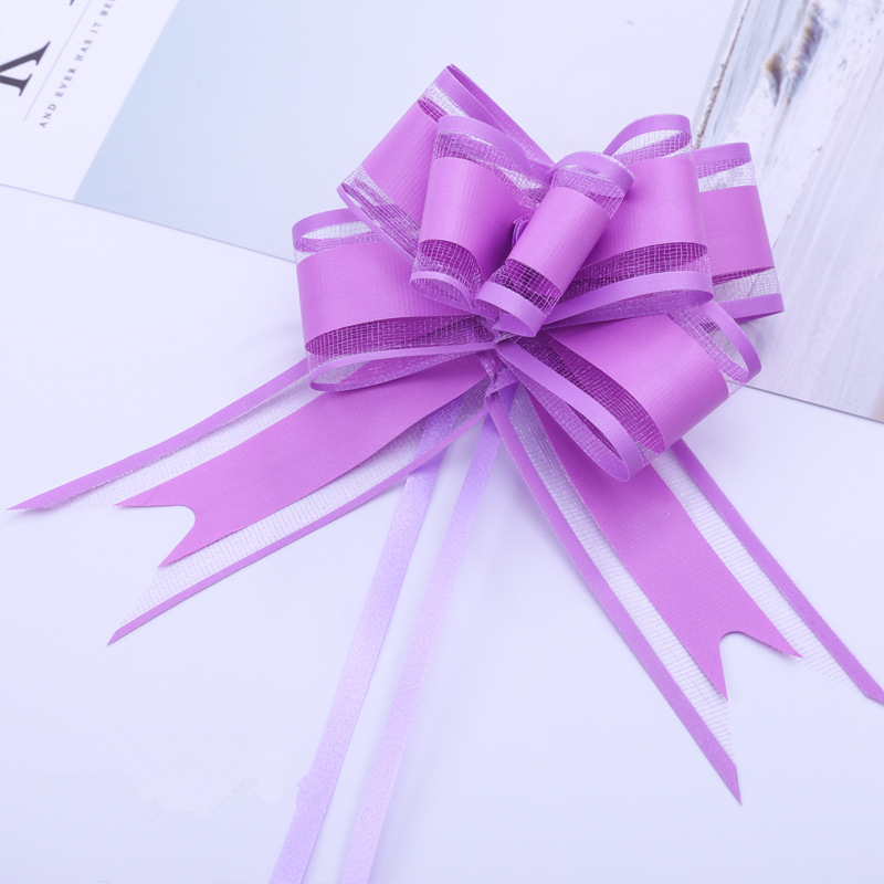 10/20 Pcs Sneeuw Garen Pull Boog Lint Grote Auto Boog Voor Auto Verjaardag Kerstcadeaus Decoratie Lint bruiloft Pull Bloem: L / Deep Blue