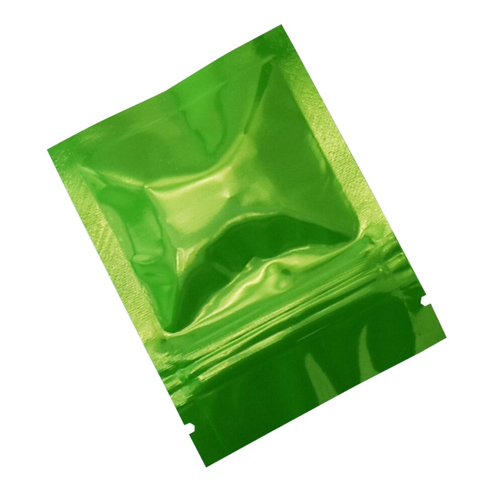 500 Pieces 6x8cm Small Reclosable Zip Lock Bags Colorful Flat Self Seal Aluminum Foil Bags Coffee Powder Sample Mylar Bag