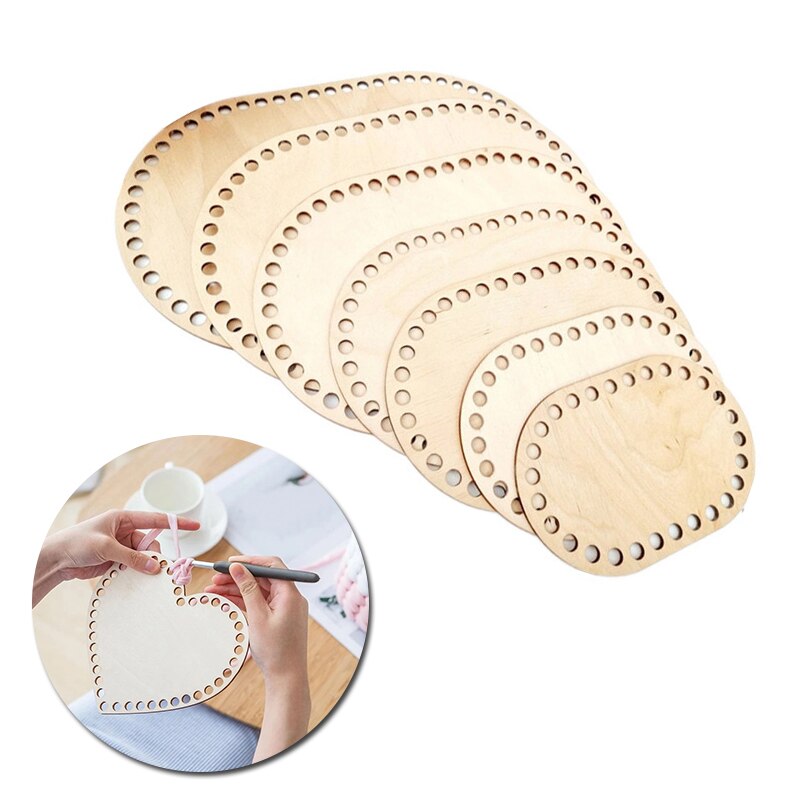 7 Maten Natuurlijke Houten Mand Bodem Oval Blank Solid Haak Mand Houten Basis Voor Diy Mand Weven Supplies Craft Maken