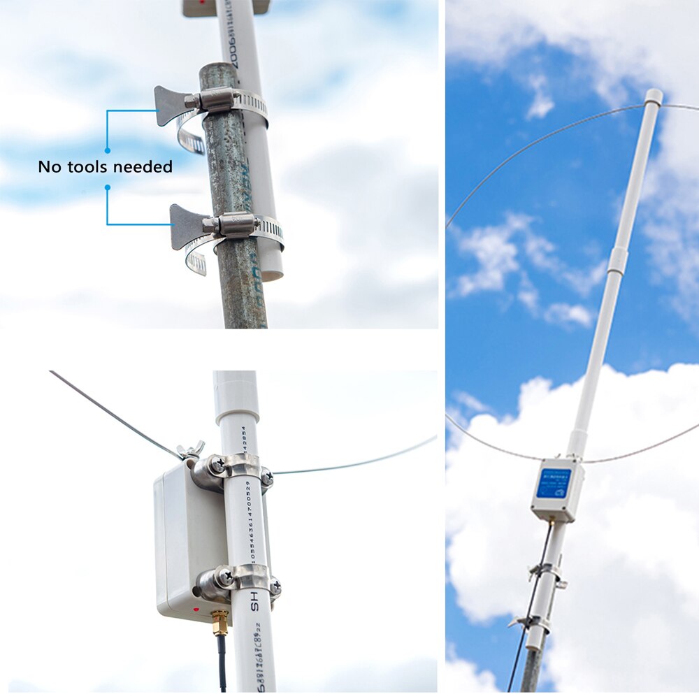 Antenne de réception Active d'antenne de boucle de Y-200A petite antenne à ondes courtes de boucle 100KHz-180MHz pour l'antenne imperméable de pluie de SDR