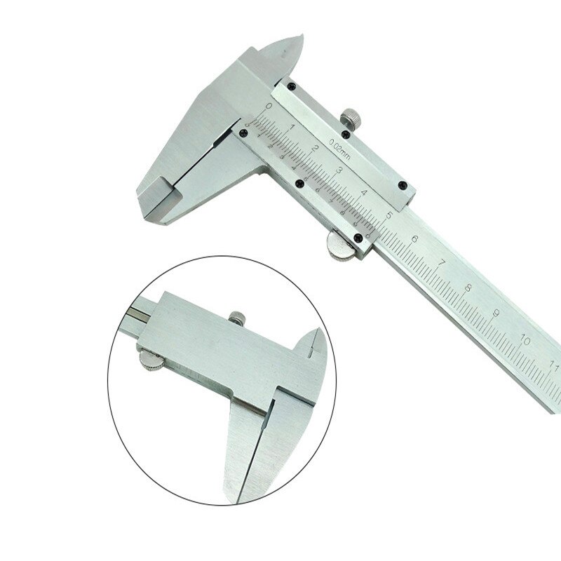 Xltown Caliper Carbon Steel Vernier Calipers 6" 0-150mm Measuring Tool Metal Calipers Paquimetro Diagnostic Outside Tool