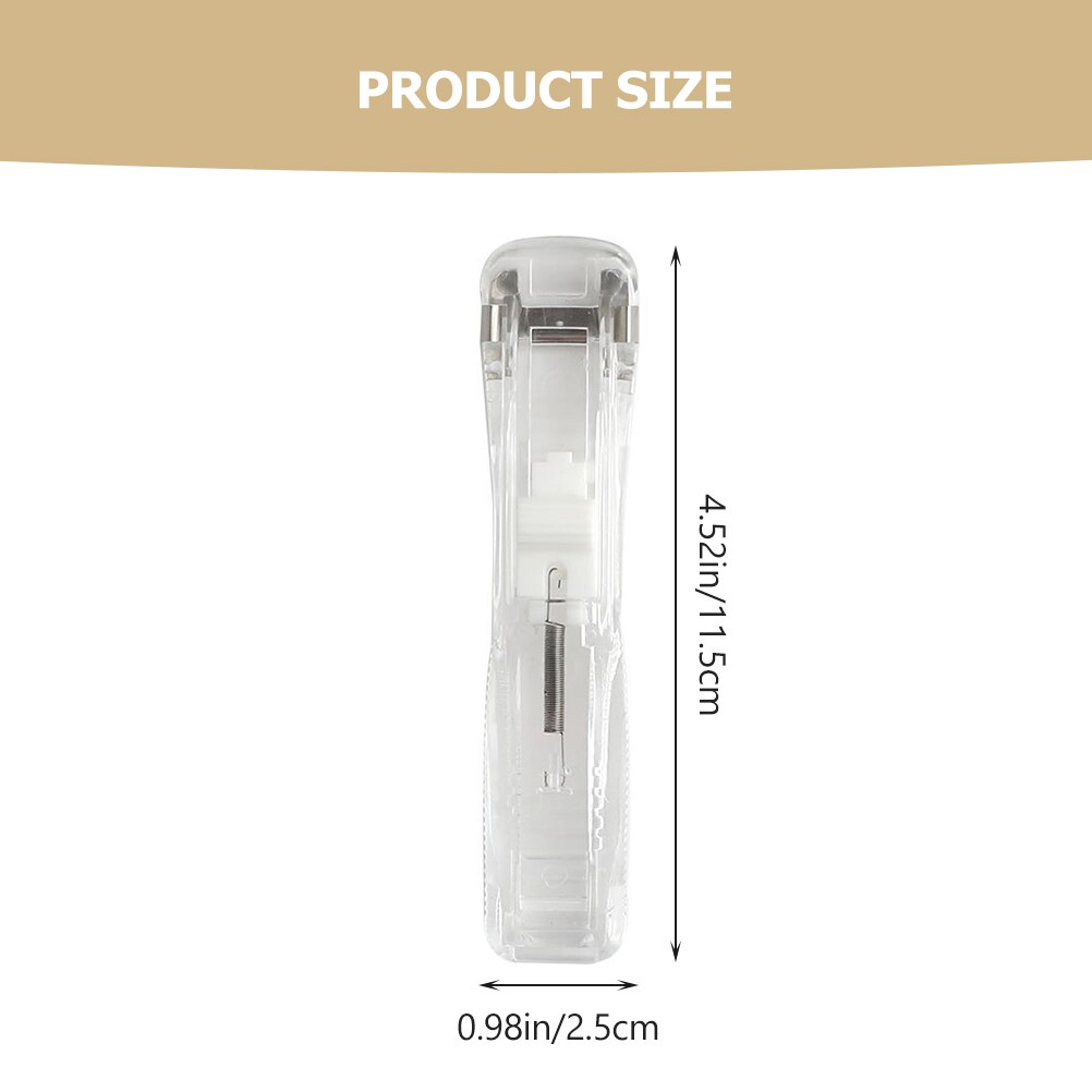 1 Set Stapleless Stapler Portable Stapler Clam Clip Dispenser Student Stationery for Home Office School