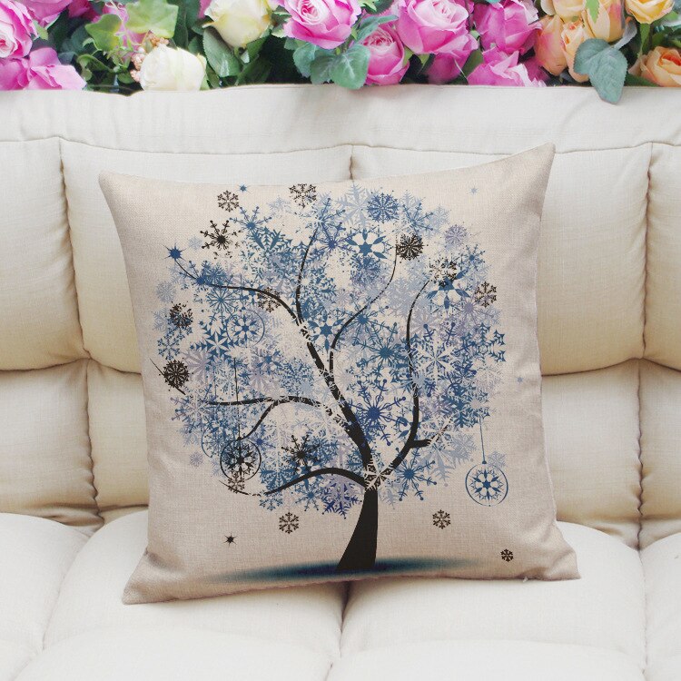 Cojín de sofá con estampado de árboles de vida, almohadas decorativas para el hogar, cojines para la espalda con estilo de coche,: 7