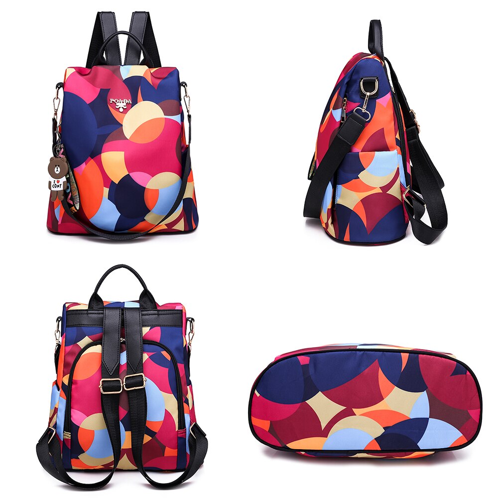 Nueva multifunción mujeres Oxford multifunción Mochila Casual Anti robo Mochila para niñas adolescentes Mochila saco un Dos Mochila