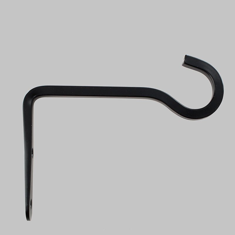 Wall Mount Bracket Garden Wall Lamp Plant Bracket Rustic Home Decor Hook Suspension Bird Feeding Hook Garden Accessories: Black single