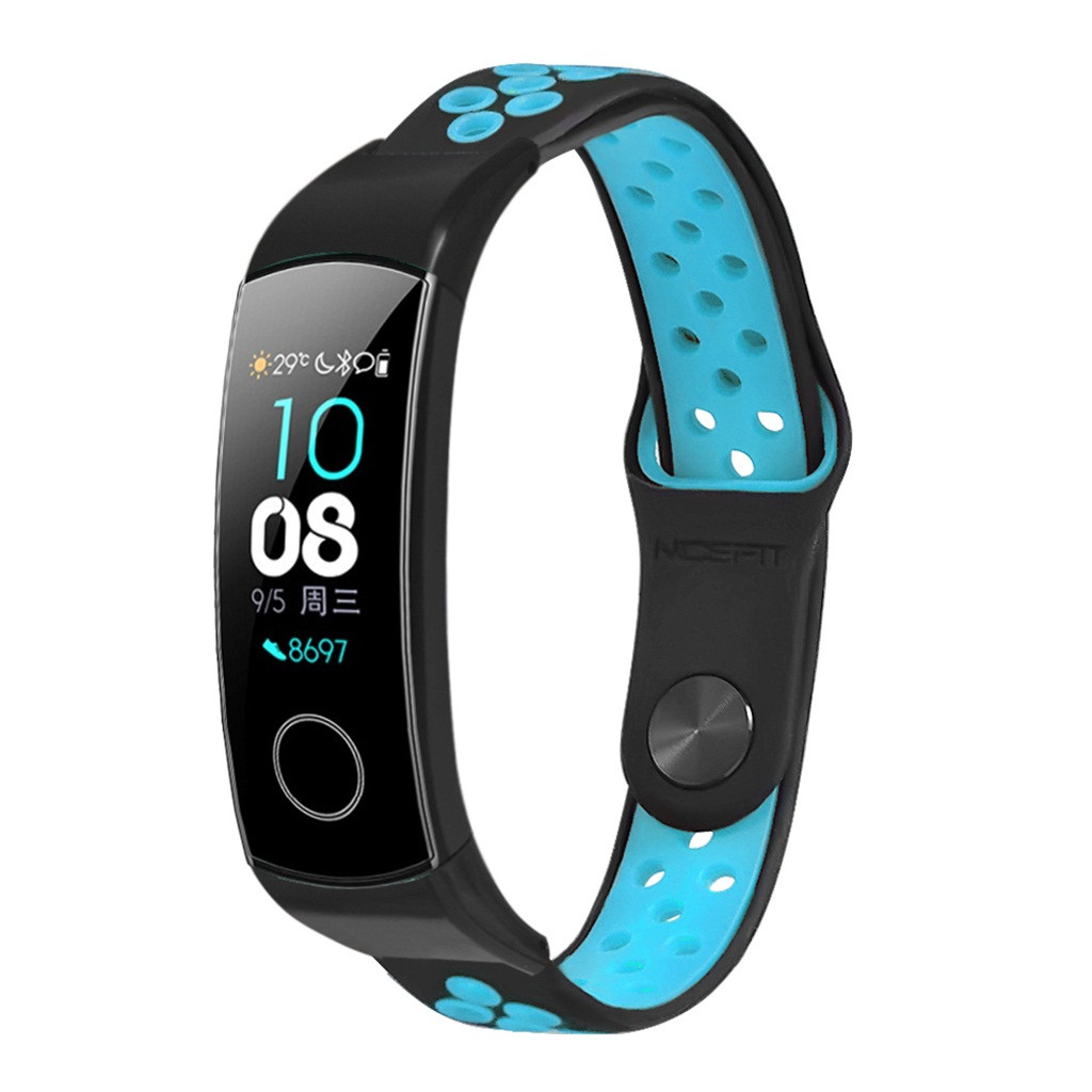 Ouhaobin Uhr Band Handgelenk Gurt für Huawei Honor Band 5/4 Ersatz Sport Textur Weiche Silikon Armbinde