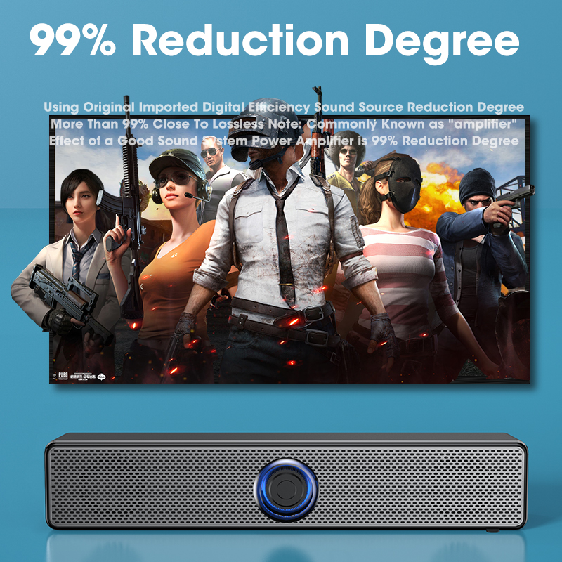 Home Theater Sound System Bluetooth Speaker USB Powered AUX 3.5mm Wired Soundbar Computer Speakers For TV Soundbar Box Subwoofer