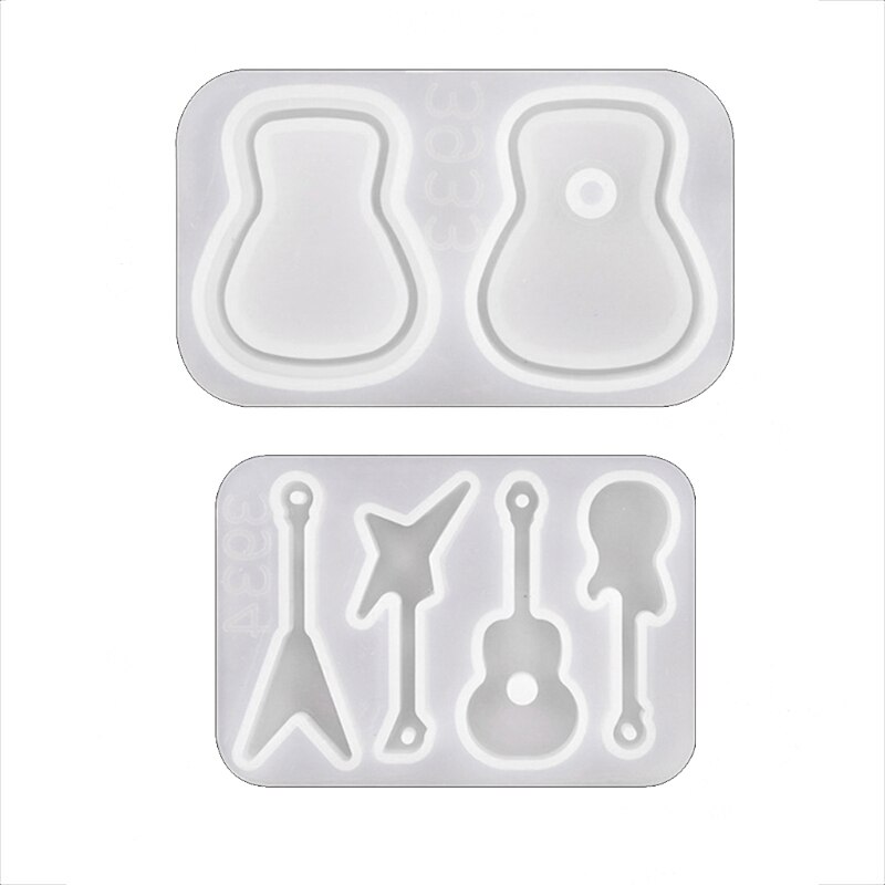 Plectres de guitare en résine époxy, moules plectres en Silicone, fabrication de bijoux pour bricolage, pendentif de clé: B