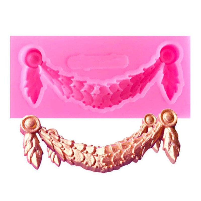 DIY Sugar Craft Cake Vintage Relief Border Silicone Mold Fondant Molds Cake Decorating Tools Gum Paste Mould