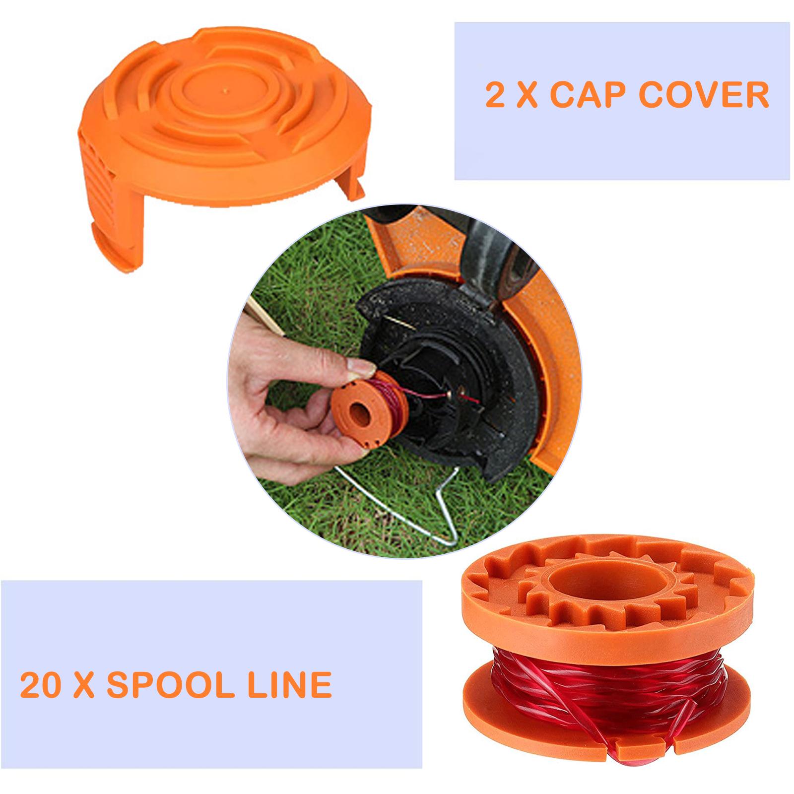 Mower Accessories Spool Trimmer Spool Cutting Rope And Cutting Line WA0010 Replacement Grass Trimmer Line Spool Set For Worx