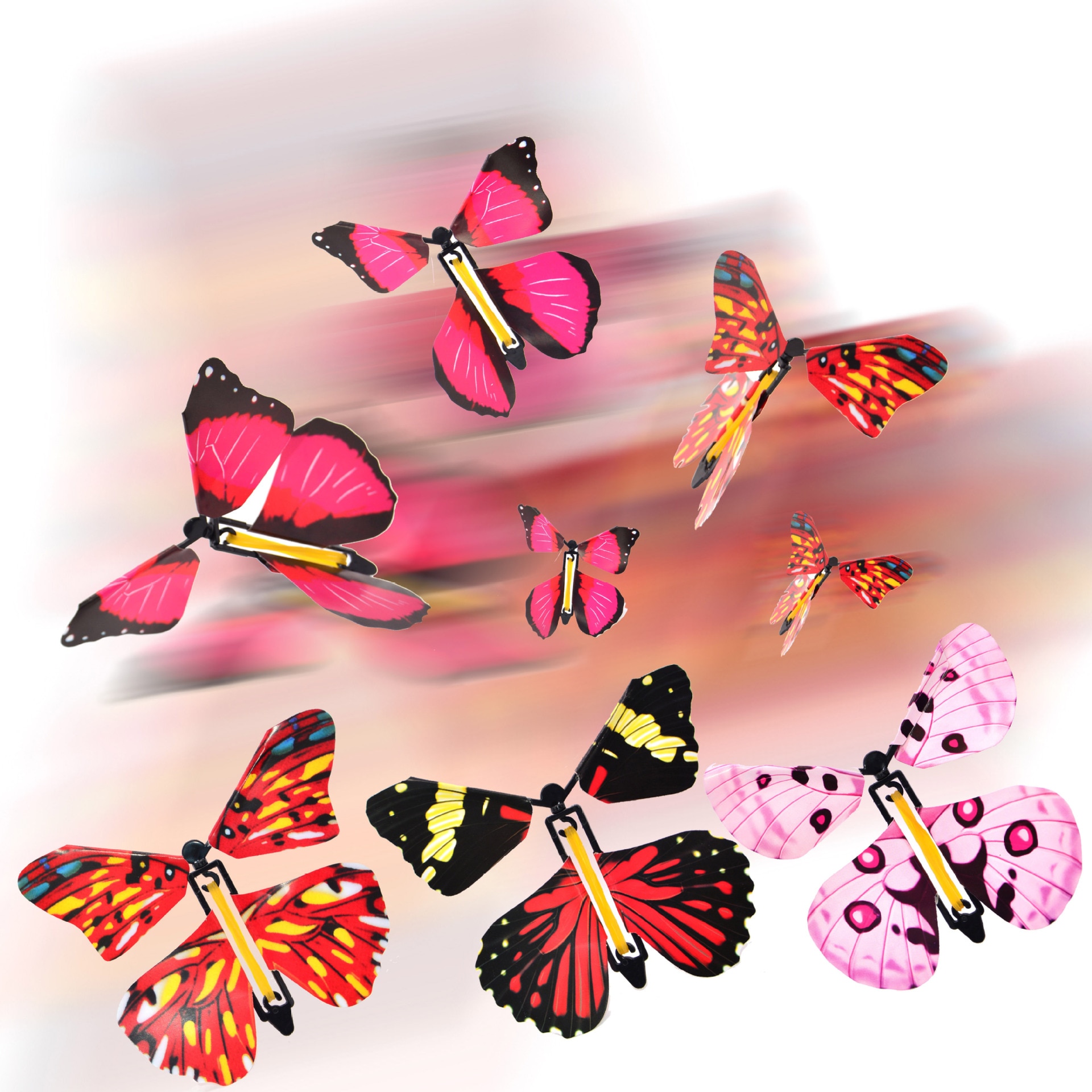 Huilong Flying Butterfly Steel Frame Magic Props Toys Magic Flying Butterly Fun Prank Toys For Children Shocker