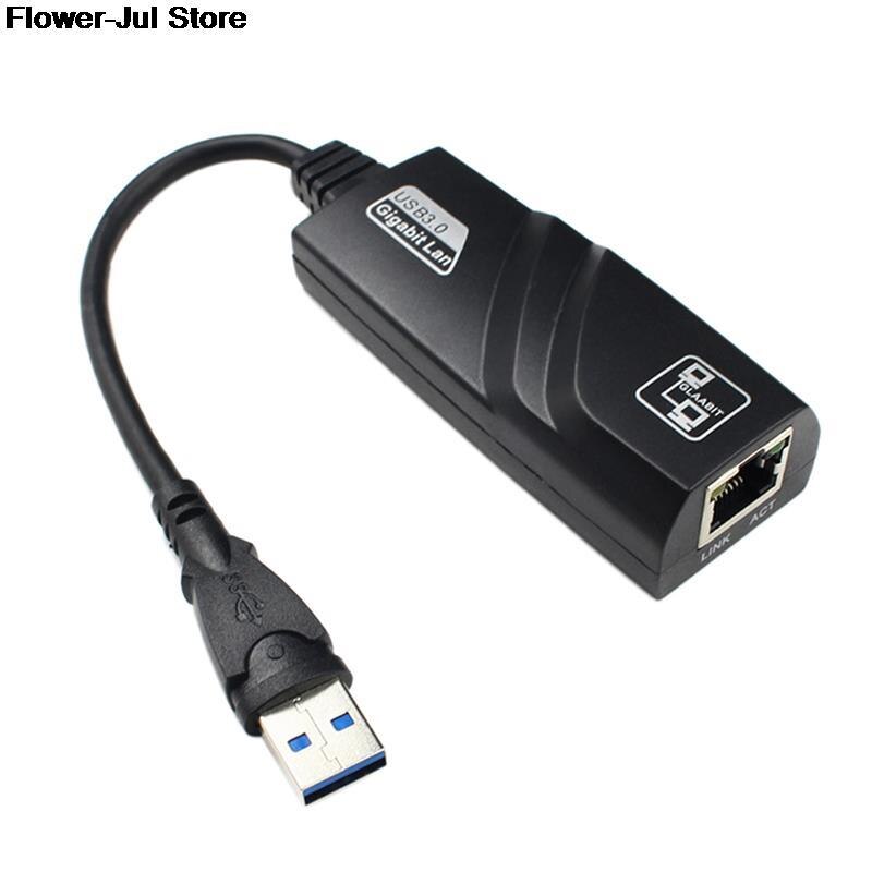 1PC External USB 3.0 Gigabit Ethernet Adapter USB To RJ45 Lan Network Card LAN Adapter For Windows 10/8/7/XP Laptop PC Computer