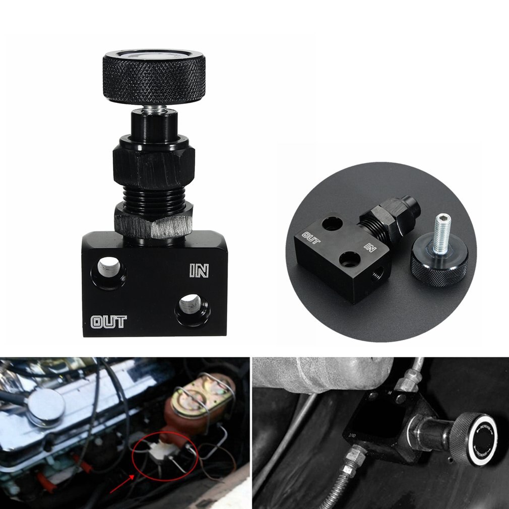 Adjustable CNC Aluminium Brake Proportioning Bias Valve Knob Style Suit Disc Drum 1/8 NPT Universal Car Modification Accessory