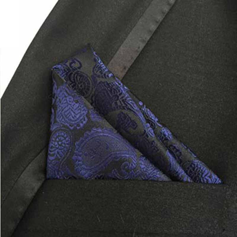Mens 100% Silk Handkerchief Plaids Paisley Polka Dots Pocket Squares For Suits Jackets Wedding Party pick from 20 Patterns