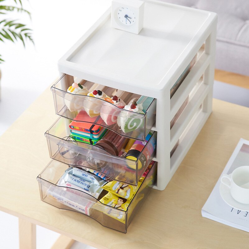 Office Storage Cabinet Drawer File Storage Cabinet Plastic File Organizer A4 Paper Desktop Storage Box