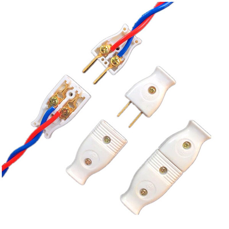 America 2 Pole 15A Male US Wiring Plug Adapter Female Socket Type A Power Strip Connector Japan Rewirable Cable Convert Plug